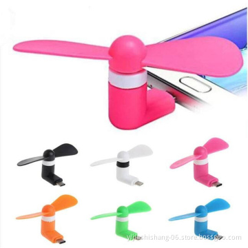 3 In 1 Mini USB Fan For Phone Windmill USB Gadgets Portable Vacuum USB Cooler Device For Android Type-c Micro Small Fan